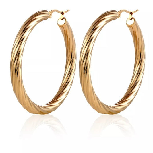 ENA GOLD HOOPS