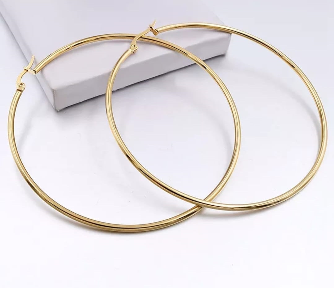 ELLE HOOPS GOLD PLATED