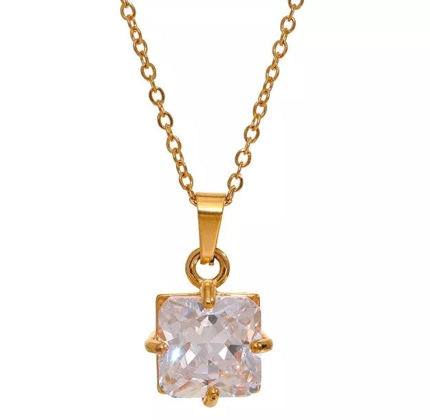 CRYSTAL STONE PENDANT NECKLACE