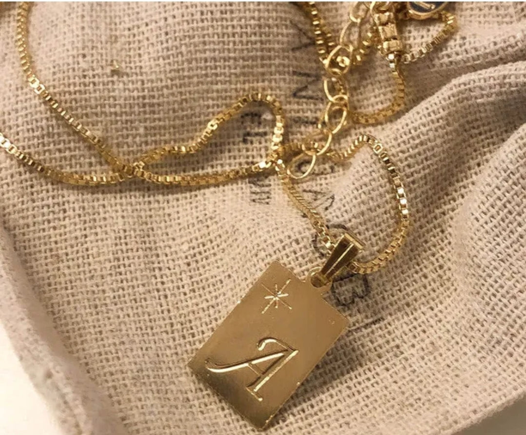 "STILL I RISE" INITIAL  PENDANT NECKLACE